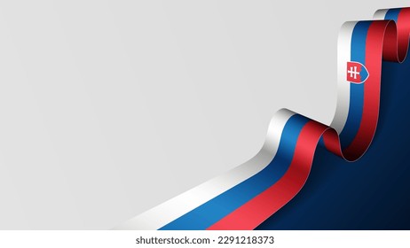 Slovakia ribbon flag background. Element of impact for the use you want to make of it.