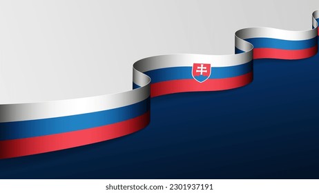 Slovakia ribbon flag background. Element of impact for the use you want to make of it.