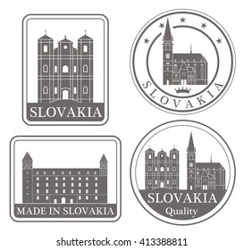 Slovakia. Rubber and stamp