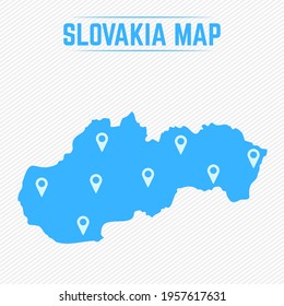 Slovakia Simple Map With Map Icons