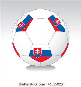 Slovakia soccer ball vector