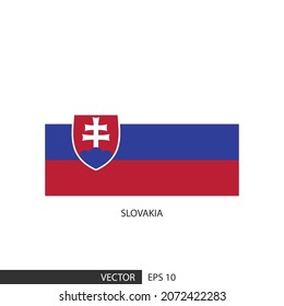 El indicador cuadrado de Eslovaquia en el fondo blanco y especificar es eps10 vector.