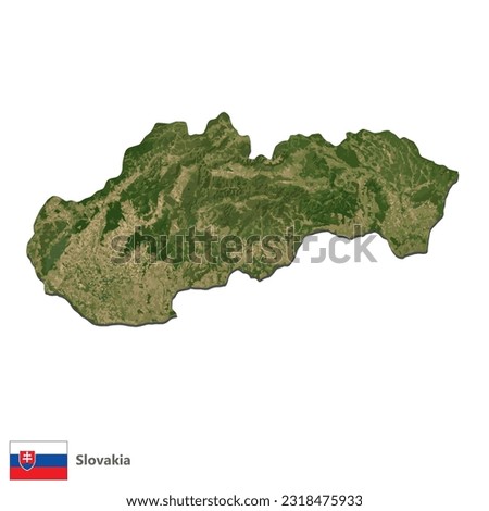 Slovakia Topography Country  Map Vector