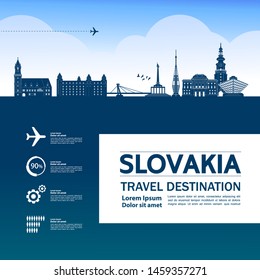 Slovakia travel destination grand vector illustration.