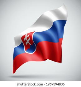 Slovakia, vector 3d flag isolated on white background