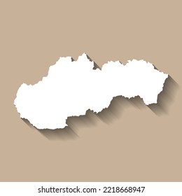 Slovakia vector country map silhouette