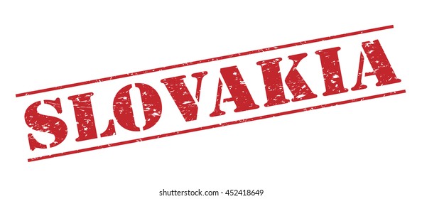 slovakia vector stamp on white background