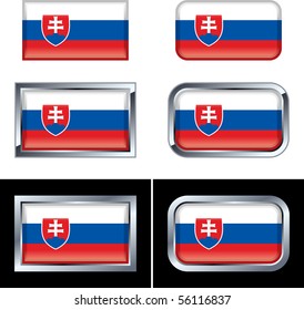 Slovakian Flag Buttons