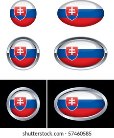 Slovakian Flag Buttons