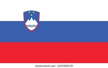Slovania Flag Vector Design Stock Illustration