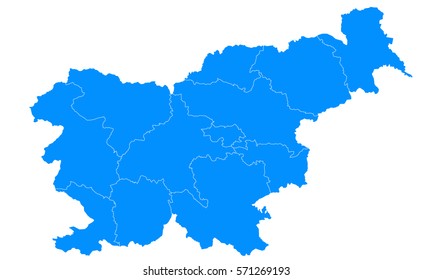 slovenia blue map