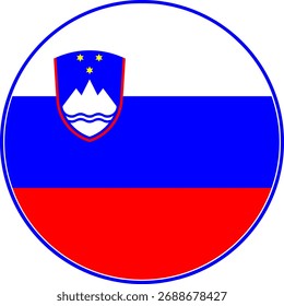 Bandera del círculo de Eslovenia, icono de la bandera de Eslovenia