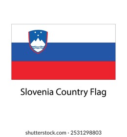 Slovenia Country Flag hand drawing illustration vector based drawing