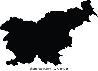 SLOVENIA COUNTRY  MAP VECTOR STATE ZONE DISTRICT REGION