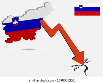 Slovenia economic crisis vector illustration Eps 10