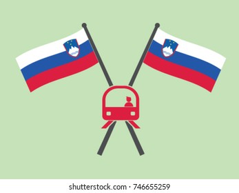 Slovenia Emblem Train