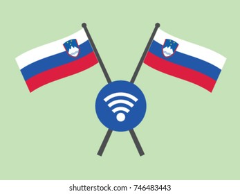 Slovenia Emblem Wireless Connection