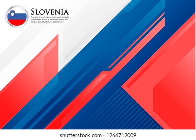 Slovenia Europe country flag background  beautiful vector illustration template cover modern, futuristic, elegant and symbolic. suitable for banner, card, cover, business, corporate, economic world