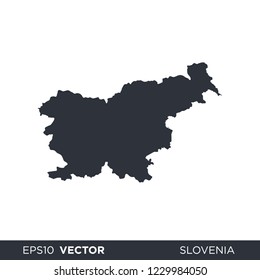 slovenia - europe country map vector logo template