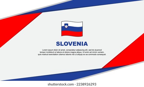 Slovenia Flag Abstract Background Design Template. Slovenia Independence Day Banner Cartoon Vector Illustration. Slovenia Background