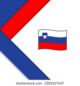 Slovenia Flag Abstract Background Design Template. Slovenia Independence Day Banner Social Media Post. Slovenia