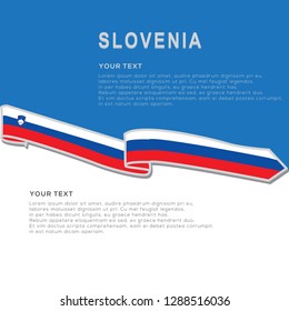 slovenia flag background creative template 