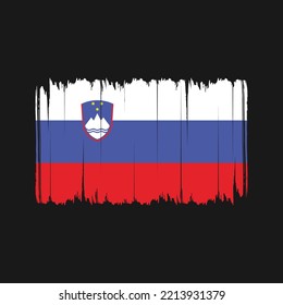 Slovenia Flag Brush. National Flag