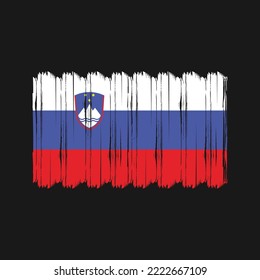 Slovenia Flag Brush. National Flag