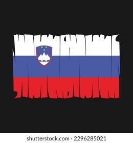 Slovenia Flag Brush Vector Illustration