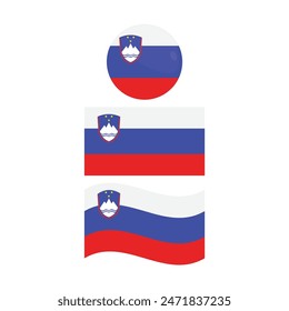 Slovenia Flag Icon Set Vector Design.