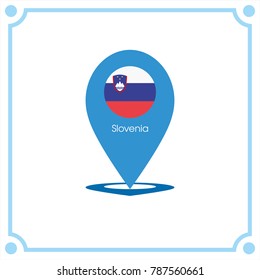 slovenia flag icon vector