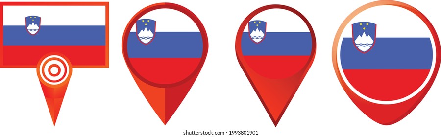 Slovenia flag icon . web icon set . icons collection. Simple vector illustration.