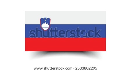 Slovenia flag official colors and proportion digital vector illustration