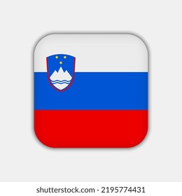 Slovenia flag, official colors. Vector illustration.