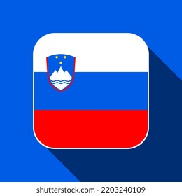 Slovenia flag, official colors. Vector illustration.