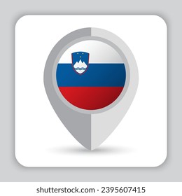 Slovenia Flag Pin Map Icon