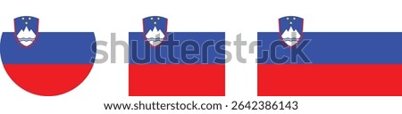 
Slovenia flag PNG vector. Slovenia square and round icon isolated on transparent PNG background. Slovenia flag icon.