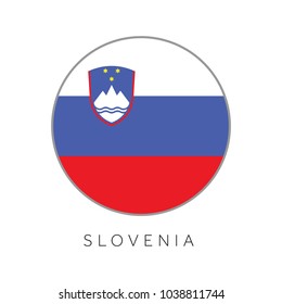 Slovenia Flag Round Circle Vector Icon