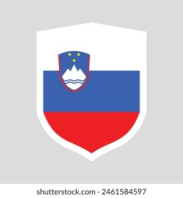 Bandera de Eslovenia en forma de escudo