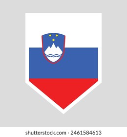 Slovenia Flag in Shield Shape