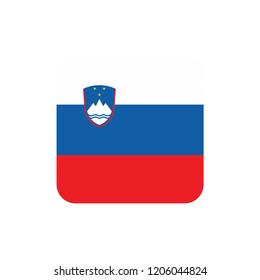 Slovenia flag. Slovenia square flag.