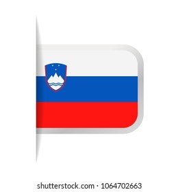 Slovenia Flag Vector Bookmark Icon - Illustration