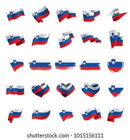 Slovenia Flag, Vector Illustration