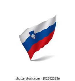 Slovenia flag, vector illustration on a white background