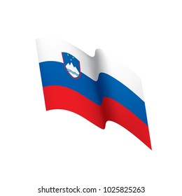 Slovenia flag, vector illustration on a white background