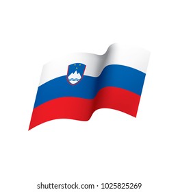 Slovenia flag, vector illustration on a white background