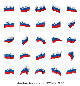 Slovenia flag, vector illustration on a white background