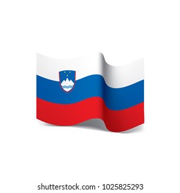 Slovenia flag, vector illustration on a white background