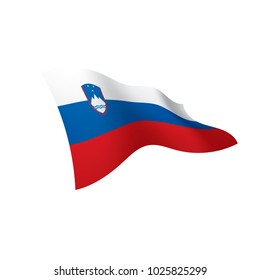 Slovenia flag, vector illustration on a white background