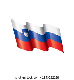 Slovenia flag, vector illustration on a white background